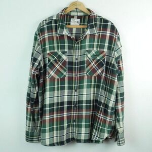 Tecovas Western Goods Mens XL Plaid Flannel Shirt Button Down Lumberjack Cabin